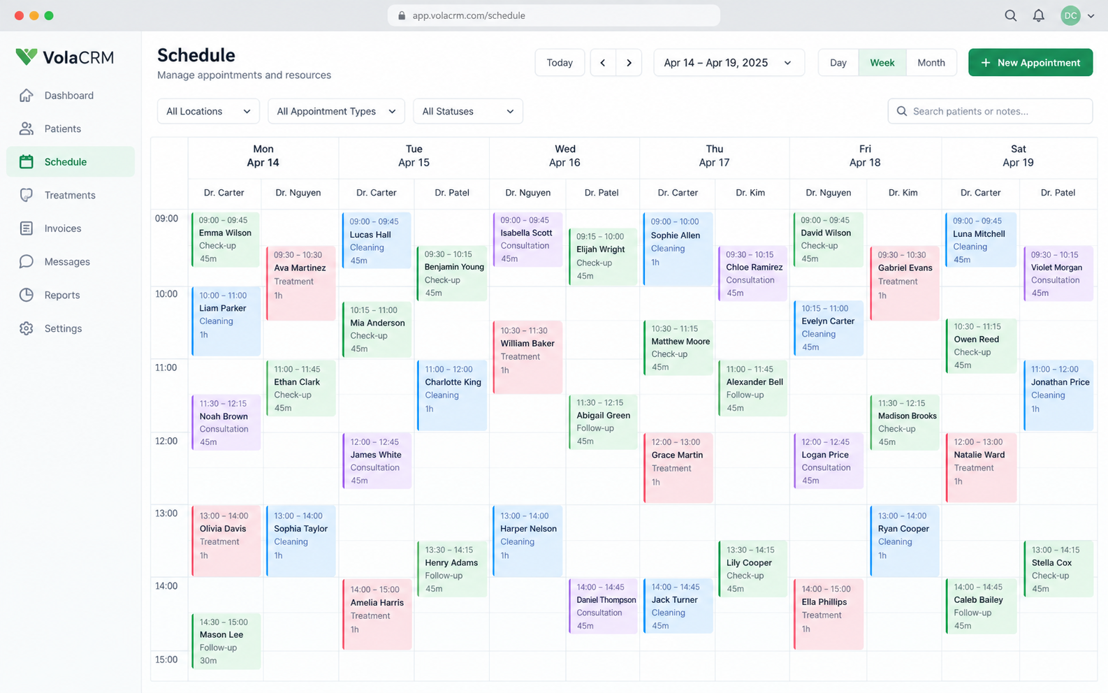 Review the calendar before confirming